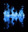 Blue gas flames