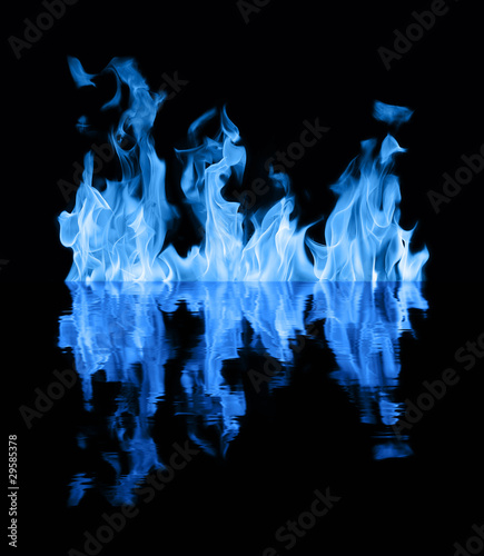 Photo: Blue gas flames Blue gas flames