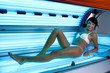Tanning at solarium