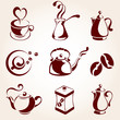 coffee and tea elements set
