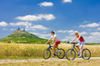 bikers, Hazmburk, Ceske stredohori, Czech Republic