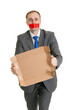 Foto: man with his mouth sealed man with his mouth sealed