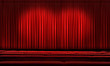 Large Red Curtain With Spotlights Large Red Curtain With Spotlights