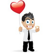 Homme amoureux allant faire sa demande en mariage