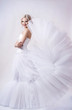 Beautiful bride with wedding hairstyle side view Beautiful bride with wedding hairstyle side view