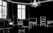 Living Room With Piano Vector 03