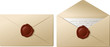 Envelope with sealing wax