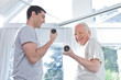 Exercising with a trainer