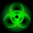 Vector: Glowing Biohazard Sign Glowing Biohazard Sign