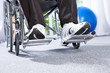 Disabled man's legs