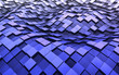 Blue 3d cubes in the waves