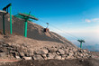 Cabin cableway on Etna volcano, Lipari, Sicily, Italy