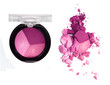 Photo en ligne au meilleur prix eyeshadow in the box and crushed samples isolated on white