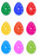 Easter colorful eggs illustration