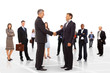 handshake isolated on business background