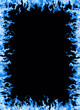Blue flame border