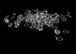 lot of sparkling diamonds isolated on black lot of sparkling diamonds isolated on black