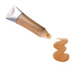 liquid foundation spilled out of bottle isolated liquid foundation spilled out of bottle isolated