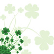 Floral ornate background to St. Patrick's Day with clover Floral ornate background to St. Patrick's Day with clover