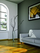Sofa Rendering Sonne grau