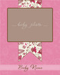 Baby Girl Arrival Card with Frame