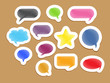 Vector web icons on stickers