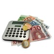 Taschenrechner mit Geld
