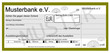 Bank Vordruck