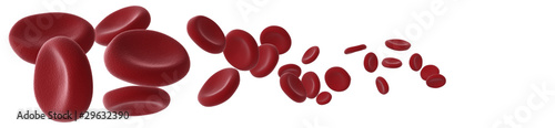 Illustration: isolated blood cells streaming isolated blood cells streaming