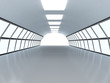 Tunnel with white wall