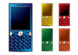 Vektor: different color mobile smartphones - vector illustration different color mobile smartphones - vector illustration