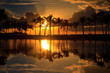 Sunset over Anaeho'omalu Beach