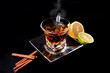Cup of tea on black background Cup of tea on black background