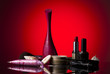 Set of different cosmetics