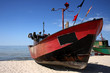 Boote am Strand im Sommer Boote am Strand im Sommer