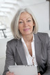 Closeup of senior businesswoman