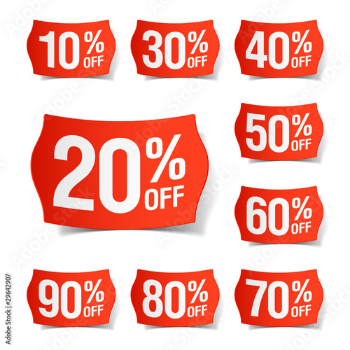 Vector: Discount price tags Discount price tags