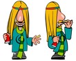 funny hippie with can and cigarette