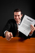 Businessman inviting to sign a contract