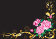 Abstract background with roses.