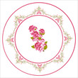 Piatto rotondo con fiore