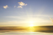 Sunrising on the sea