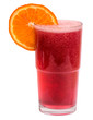 Limonade Saftschorle rot mit Orangenscheibe Erfrischung