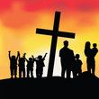 Family with Cross