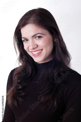 Photo: Happy smiling beautiful young woman Happy smiling beautiful young woman