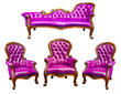luxury purple leather armchair