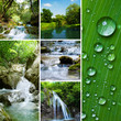Diferent waterfall and river