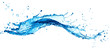 blue water splash isolated