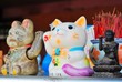 fortune cat and figure of Buddha fortune cat and figure of Buddha