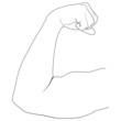 man's arm showing biceps